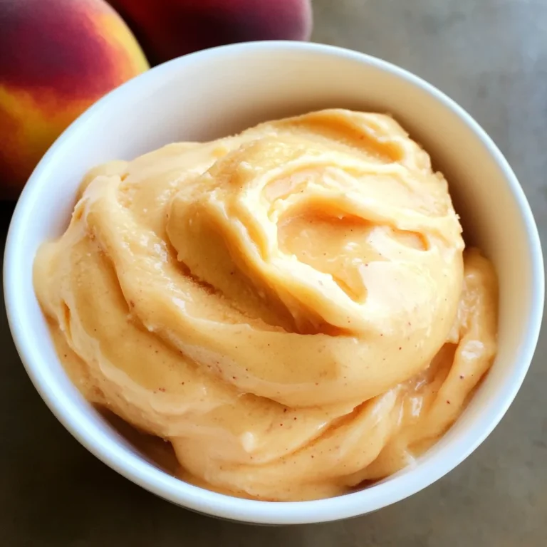 5-Minute Healthy Peach Frozen Yogurt