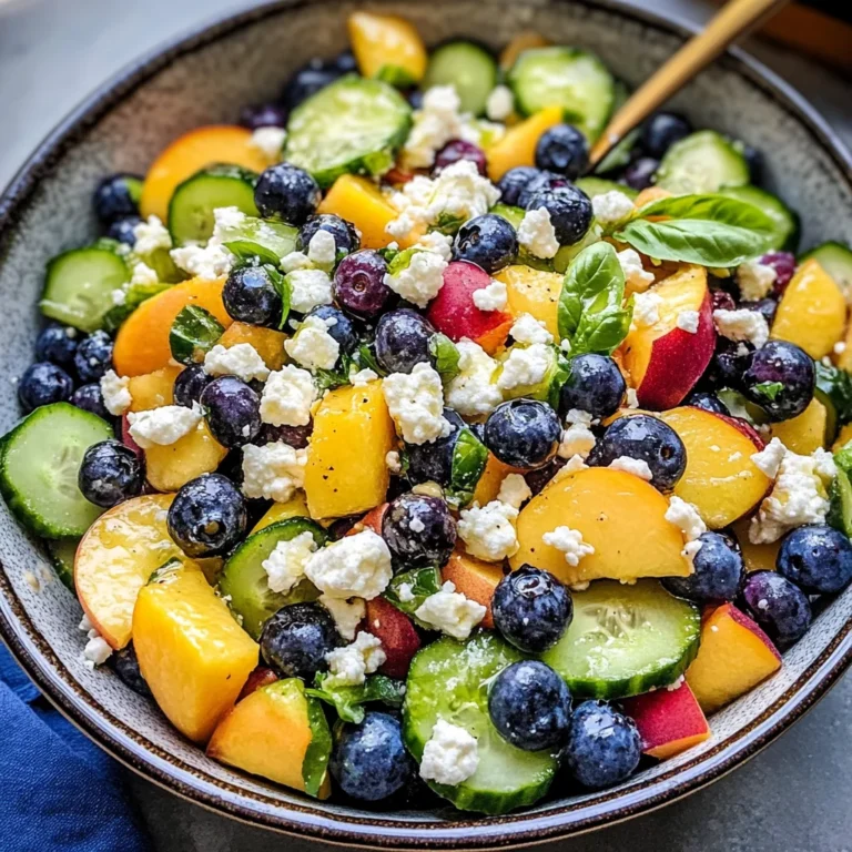 Blueberry Peach Feta Salad