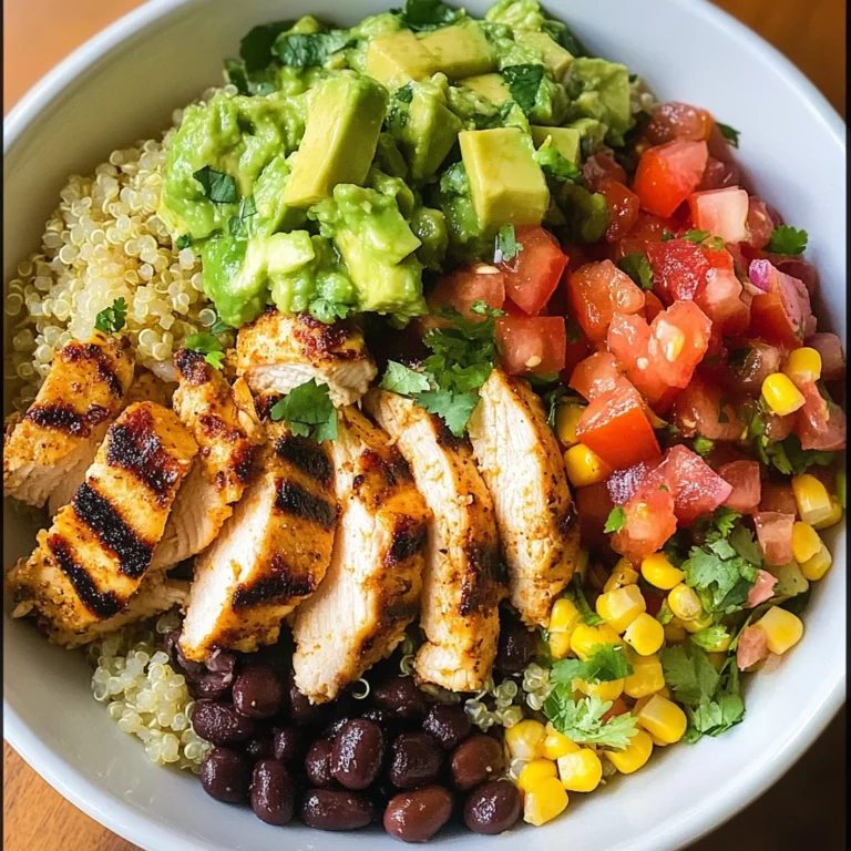 Grilled Chicken Burrito Bowls with Avocado Salsa