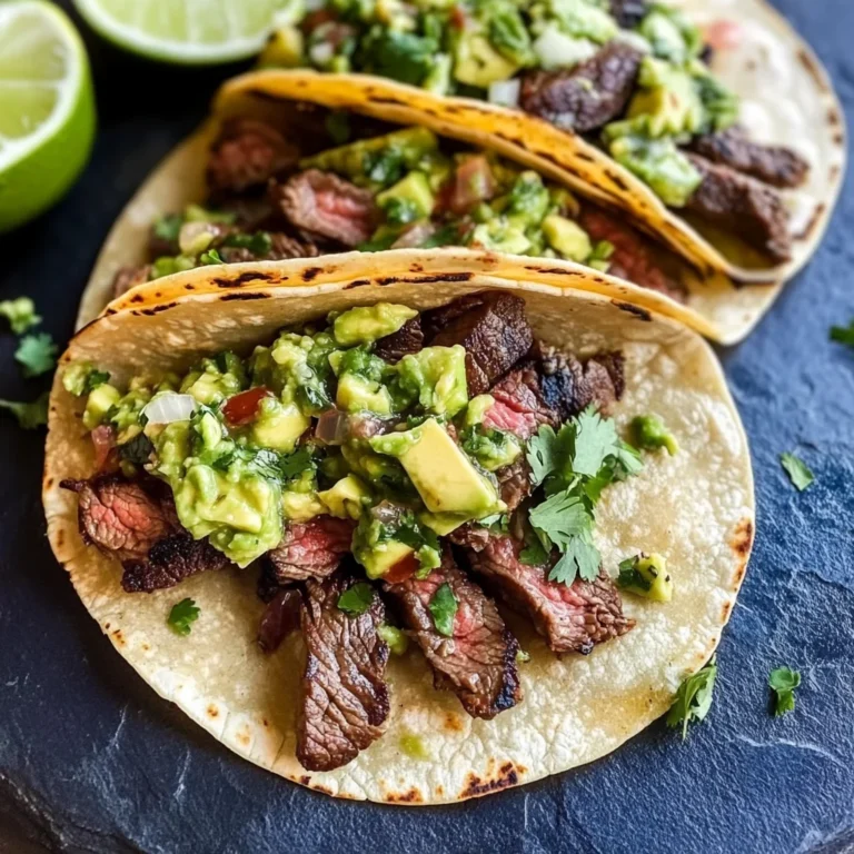 Grilled Steak Tacos with Avocado Salsa