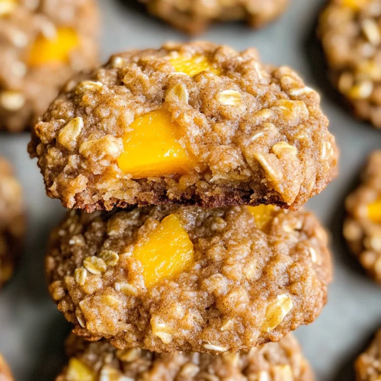Healthy Peach Oatmeal Breakfast Cookies