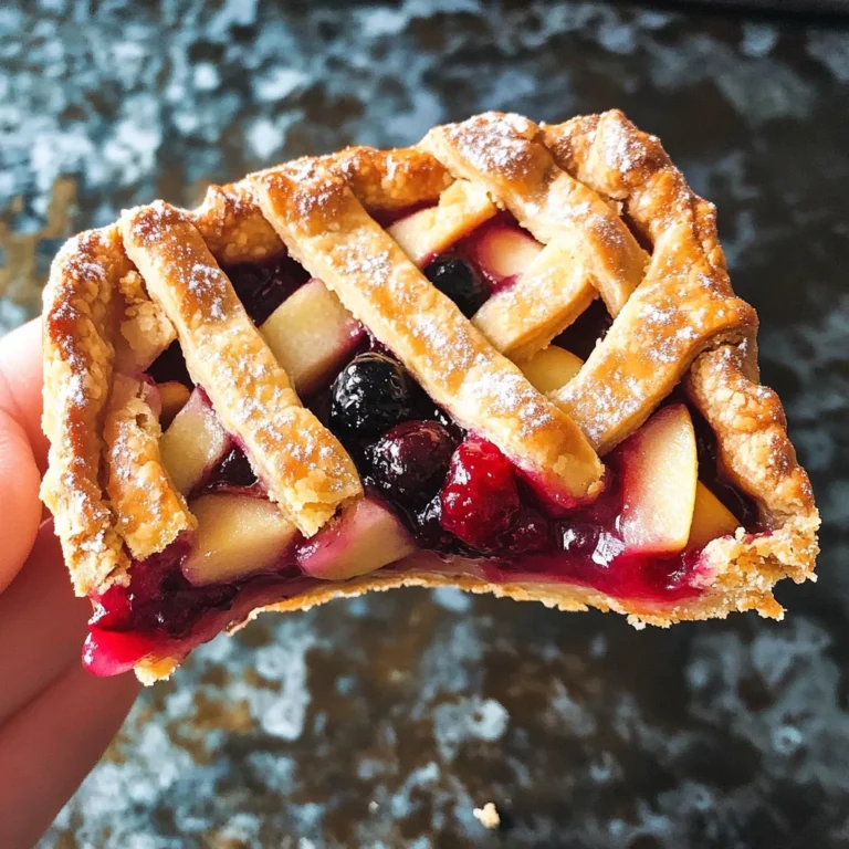 Mini Shortbread Pie with Berry & Apple Filling