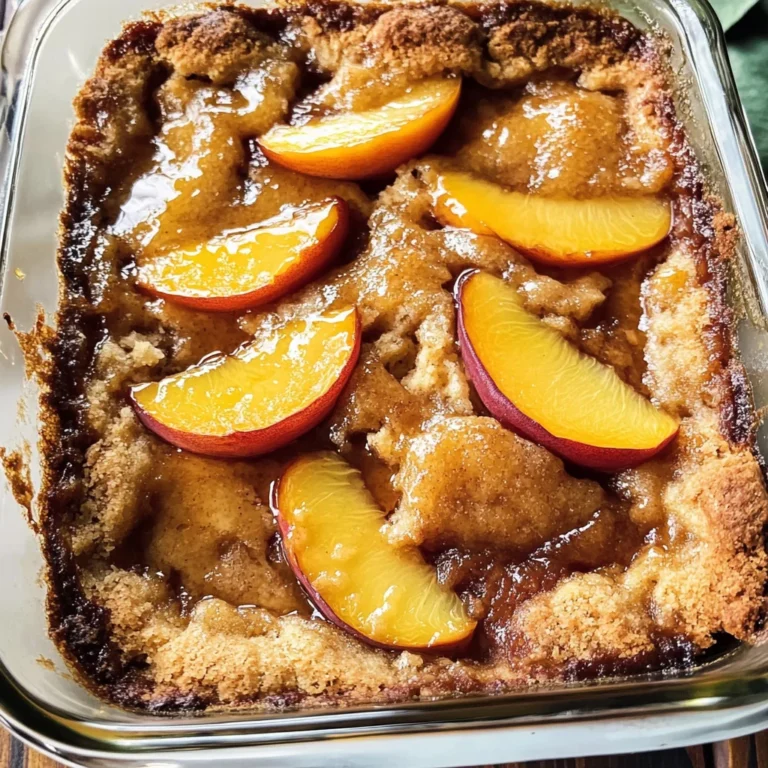 Old School Easy Brown Sugar Peach Cobbler