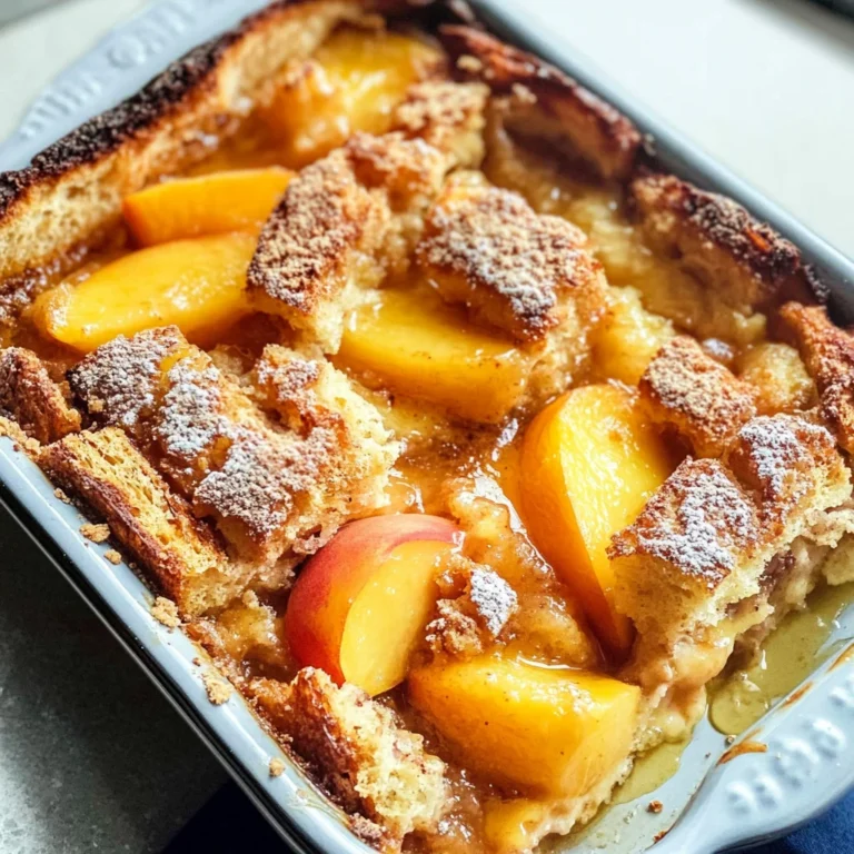 Peach Cobbler French Toast Bake