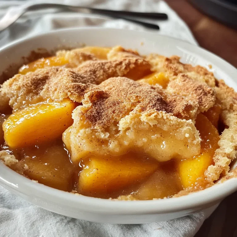 The Easiest Southern Peach Cobbler