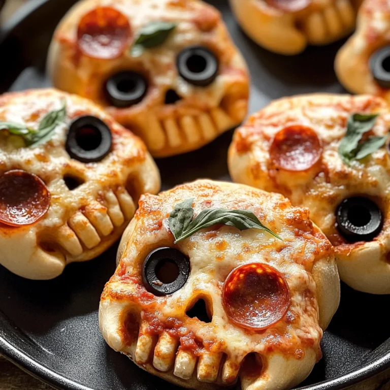 Cheesy Halloween Pizza Skulls