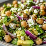 Chickpea Feta Avocado Salad