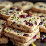 Cranberry Pistachio Shortbread Cookies: A Festive Delight for the Holidays