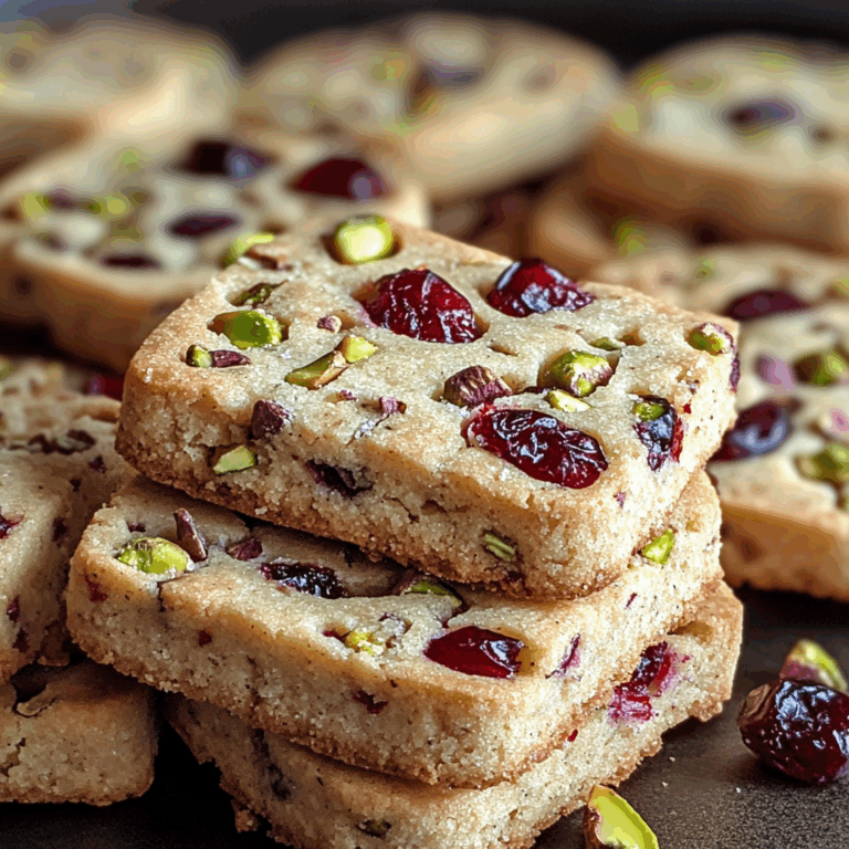 Cranberry Pistachio Shortbread Cookies: A Festive Delight for the Holidays