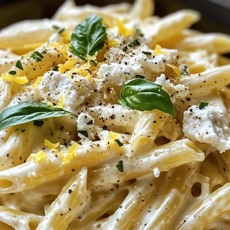 Creamy Lemon Feta Pasta Recipe