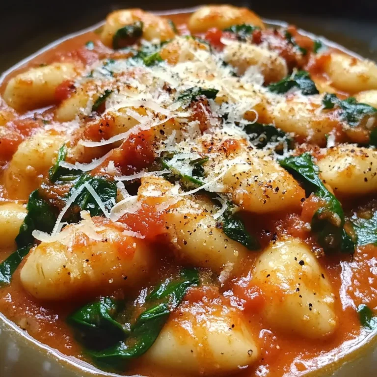 Creamy Tomato Spinach Gnocchi
