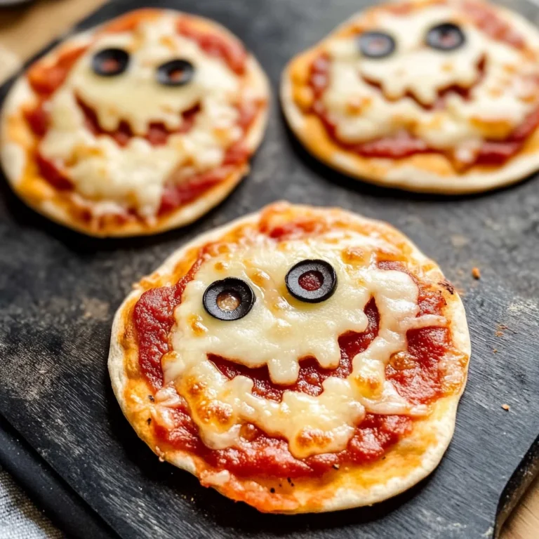 Easy Mini Halloween Pizzas