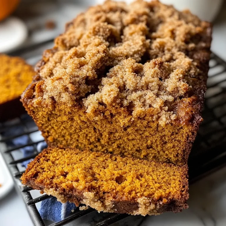 Easy Pumpkin Bread with Crumb Topping