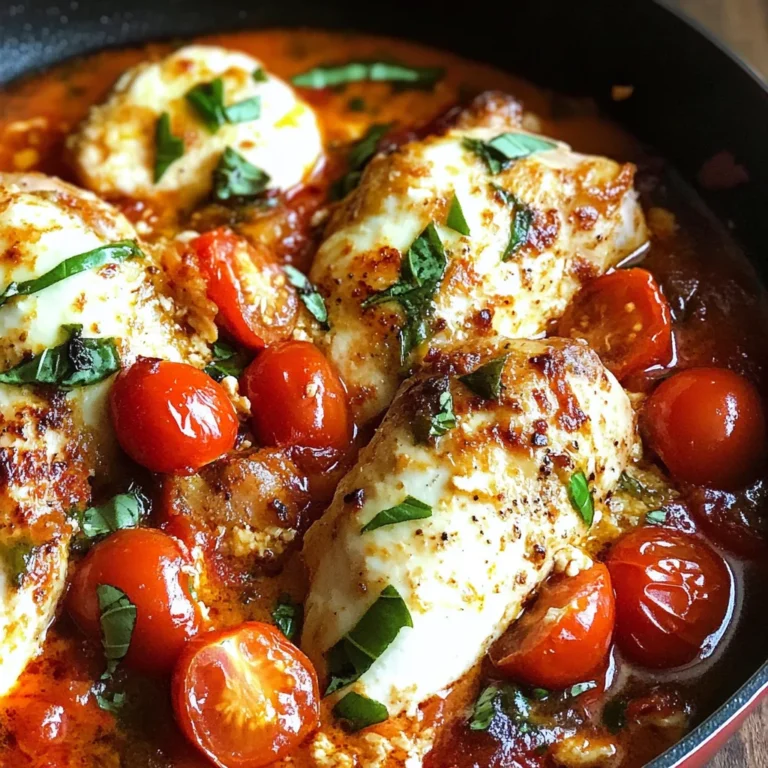 Garlic Tomato Chicken with Mozzarella