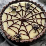Halloween Chocolate Spiderweb Tart