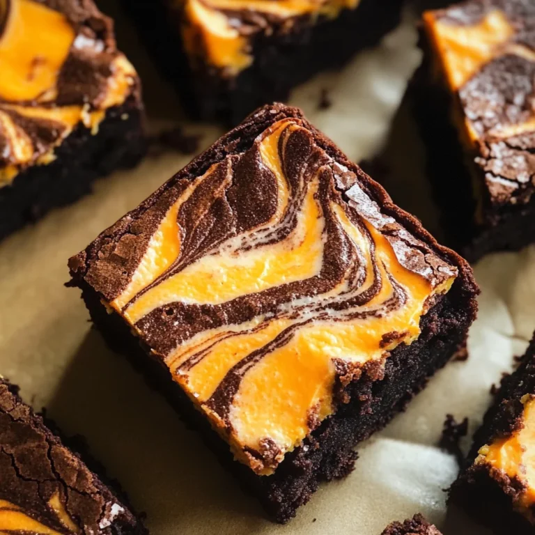 Halloween Cream Cheese Swirl Brownies