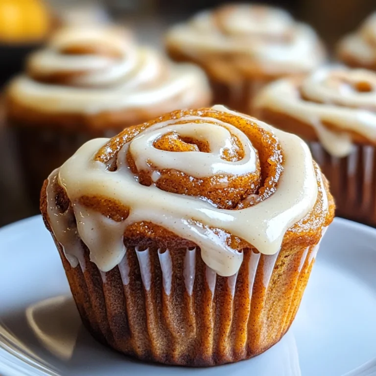 Pumpkin Cinnamon Roll Muffins