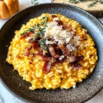 Pumpkin Risotto with Turkey Bacon & Parmesan