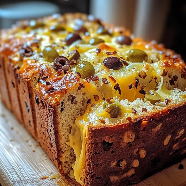 Savory Quick Bread With Cheese And Olives 🧀🍞