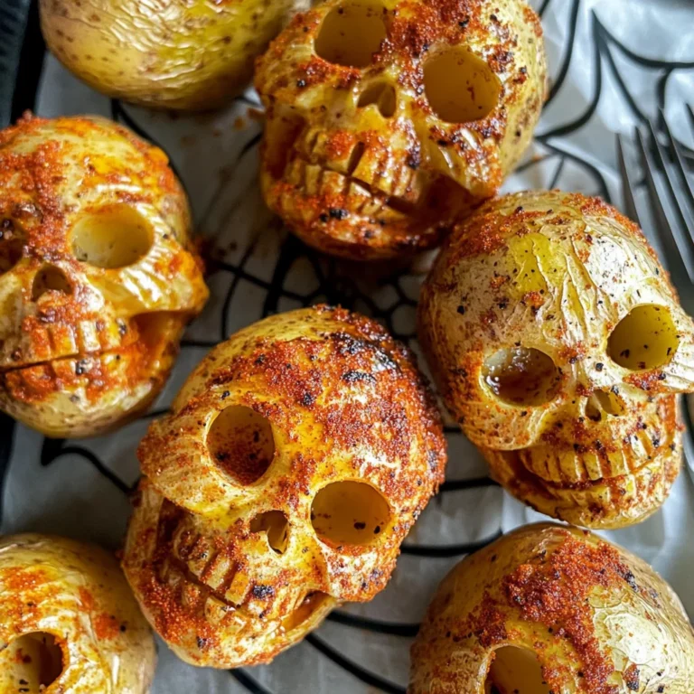 Spooky Halloween Skull Potatoes