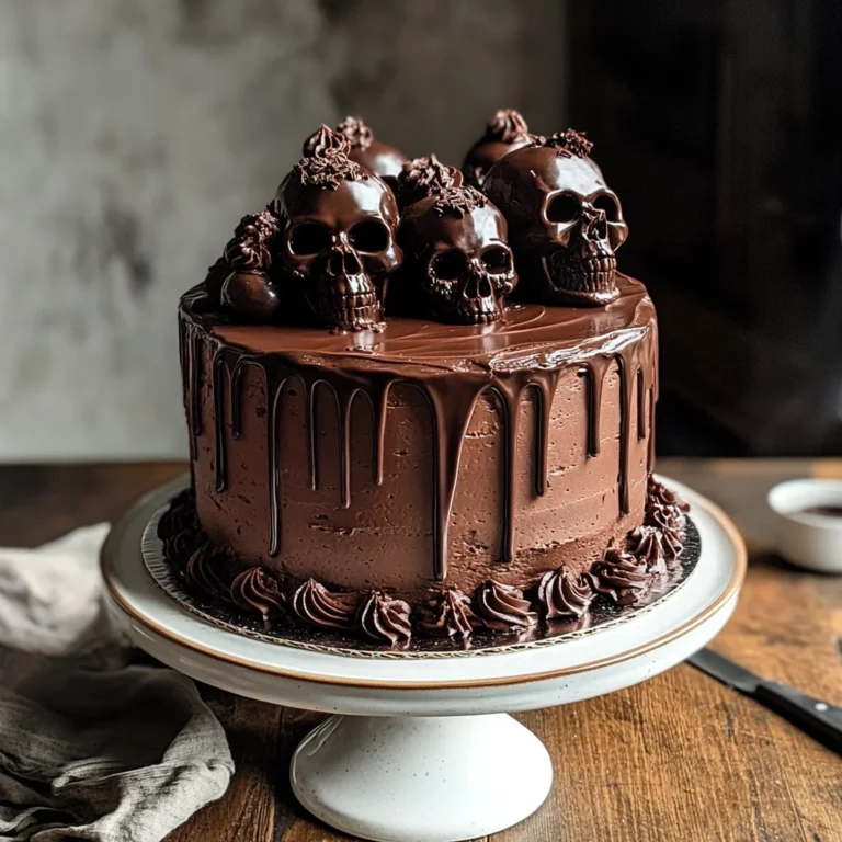 Vegan Chocolate Layer Skull Cake