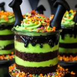 Witches Brew Halloween Cake Jars