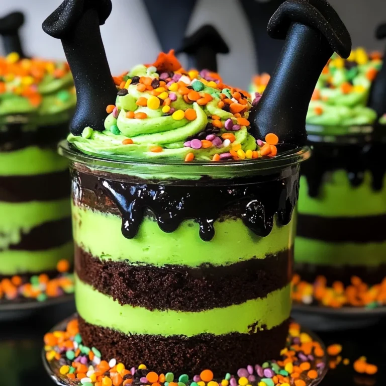 Witches Brew Halloween Cake Jars